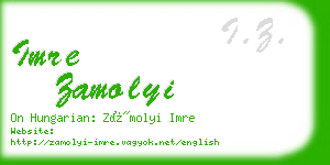 imre zamolyi business card